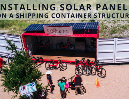 Installing Solar Panels on a Shipping Container Structure
