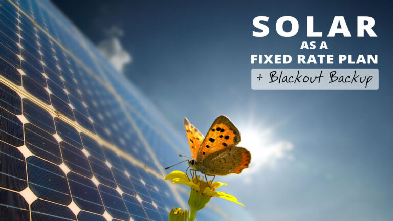 Solar as a Fixed Rate Plan