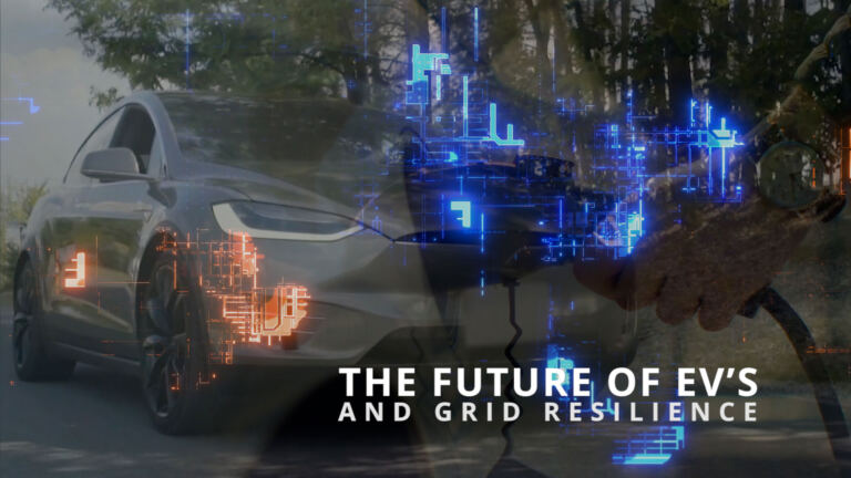 The Future of EV’s and Grid Resilience motion graphic